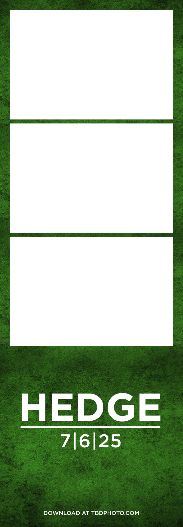 Hedge photo strip template